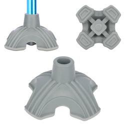Cane Walking Stick Cane Replacement Foot Pad 4-Pronged for Greater Stability